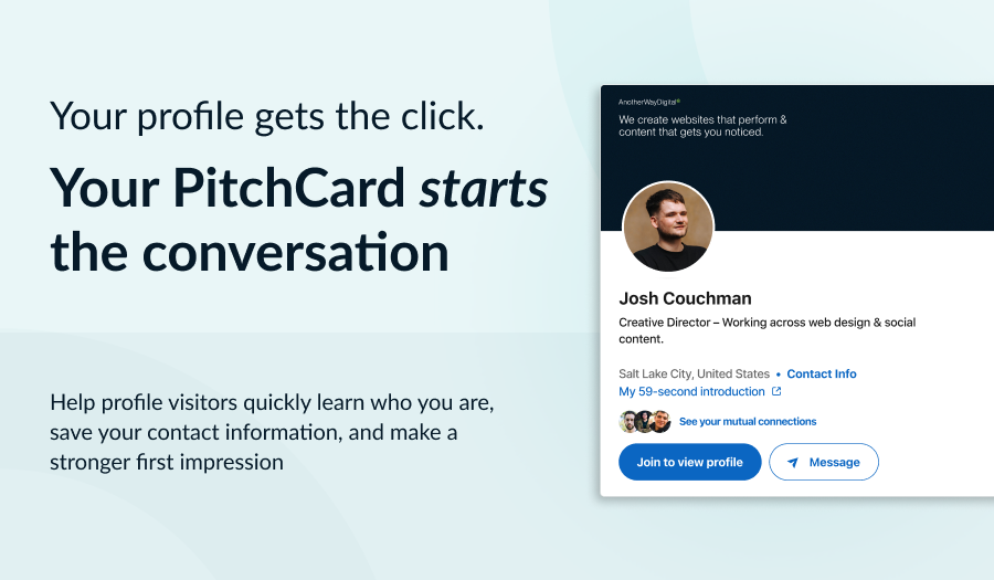 Your PitchCard Starts the Conversation