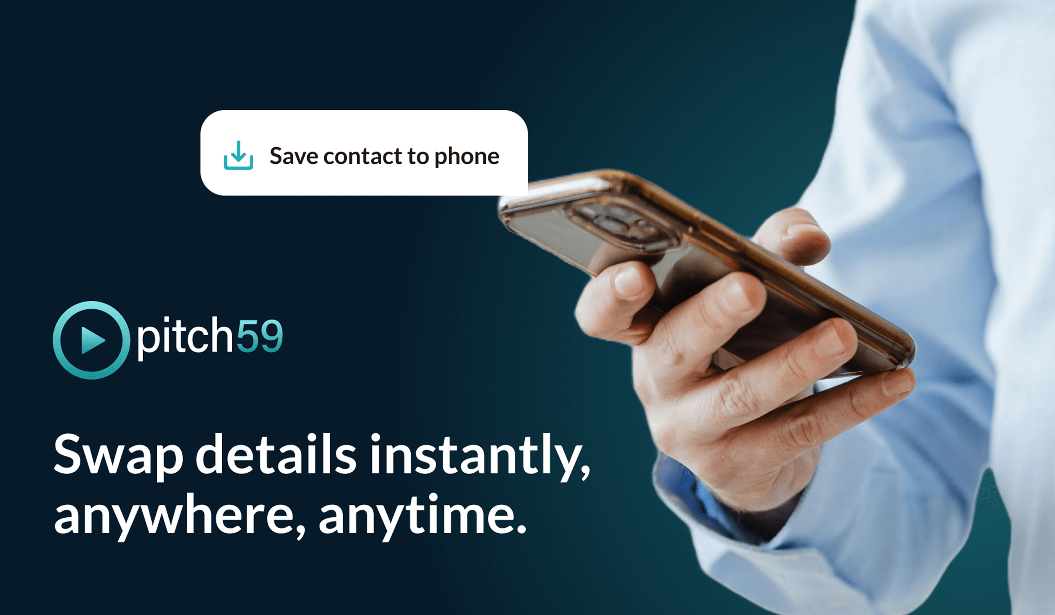 Swap details instantly, anywhere, anytime