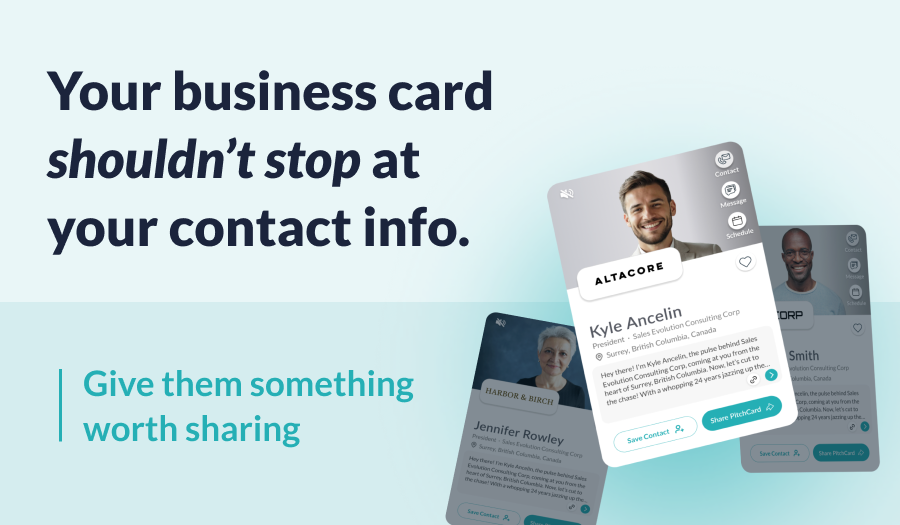 Your business card shouldn't stop at your contact info. Give them something worth sharing